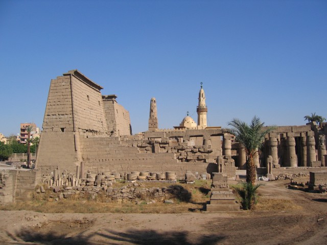 Luxor temple in the sand