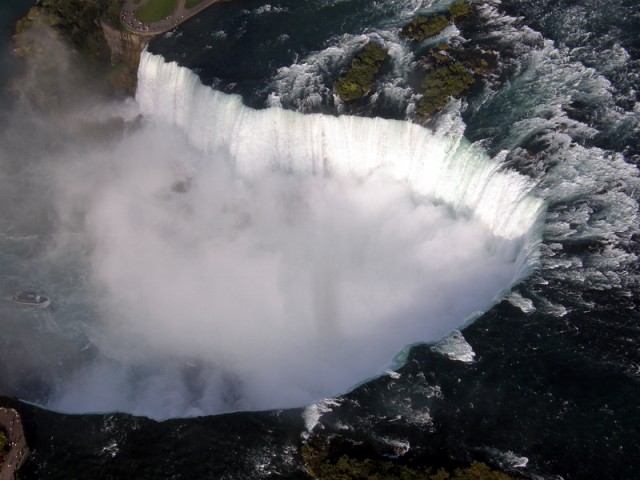 Niagara Falls from helicopter (Canada)